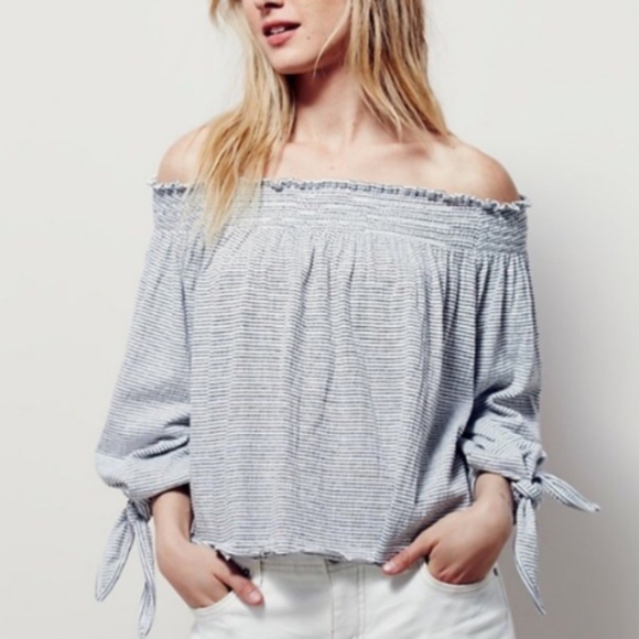 Free People Tops - Free People Off Shoulder Lexington Blouse L